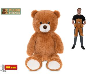 Plush Friends medvěd plyšový 80cm tmavě hnědý