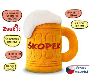 Škopek hrající plyšový 20cm