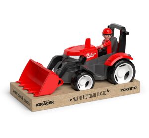 ECO MultiGO Červený traktor Zetor s radlicí, figurka Igráček