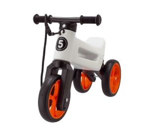 Odrážedlo FUNNY WHEELS Rider SuperSport bílé/oranž. 2v1 v sáčku