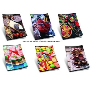 Sešit (444) A4 linkovaný, 42l SWEET mix