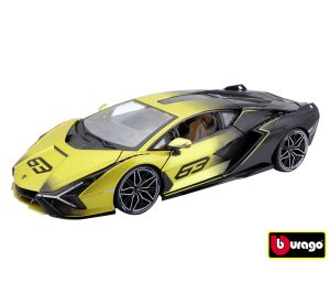Bburago 1:18 TOP Lamborghini Sian FKP 37 yelow - II. jakost