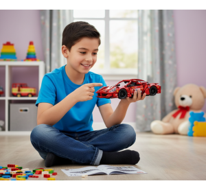 iM.Master – Stavebnice závodní auto červené - 437 dílků
