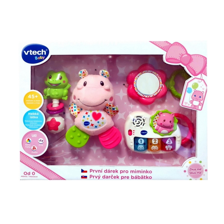 Vtech První dárek pro miminko CZ, růžový