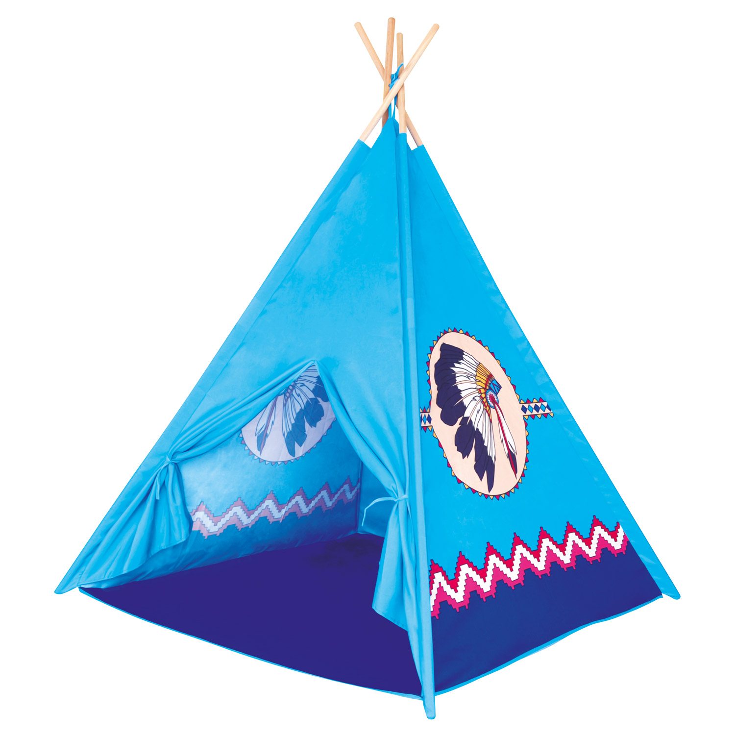 Bino TeePee- stan modrá 4 stěny