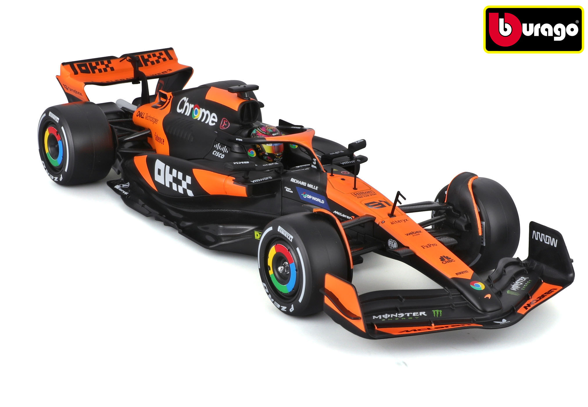 Levně Bburago 1:24 RACE Formula F1 - McLaren F1 Team MCL38 (2024) #81 (Oscar Piastr) - Hard case