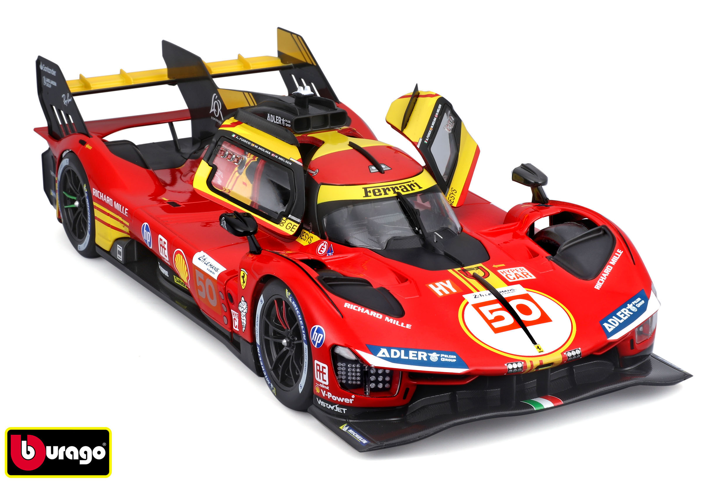Levně Bburago 1:18 Ferrari Racing 499P nr.50 Red 24H Le Mans Champion 2024