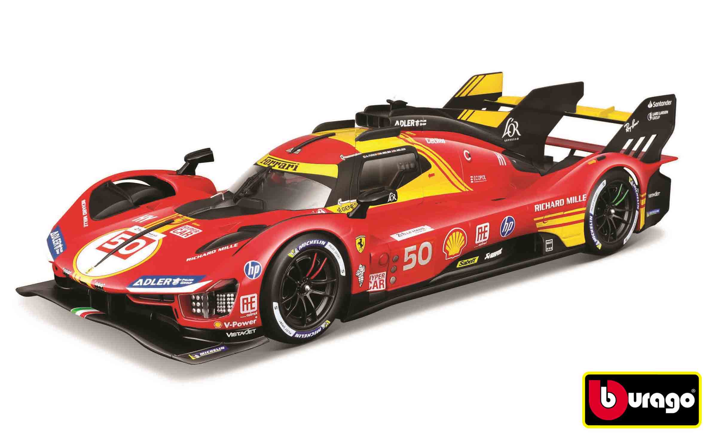 Levně Bburago 1:18 Ferrari Racing - 499P LMH nr.50 (24H Le Mans Champion 2024) HARD CASE