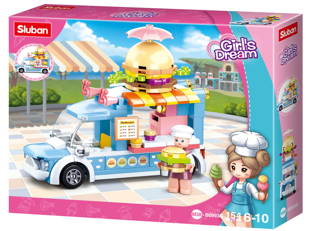 Levně Sluban Girls Dream M38-B0993B Mobilní hamburgerový stánek