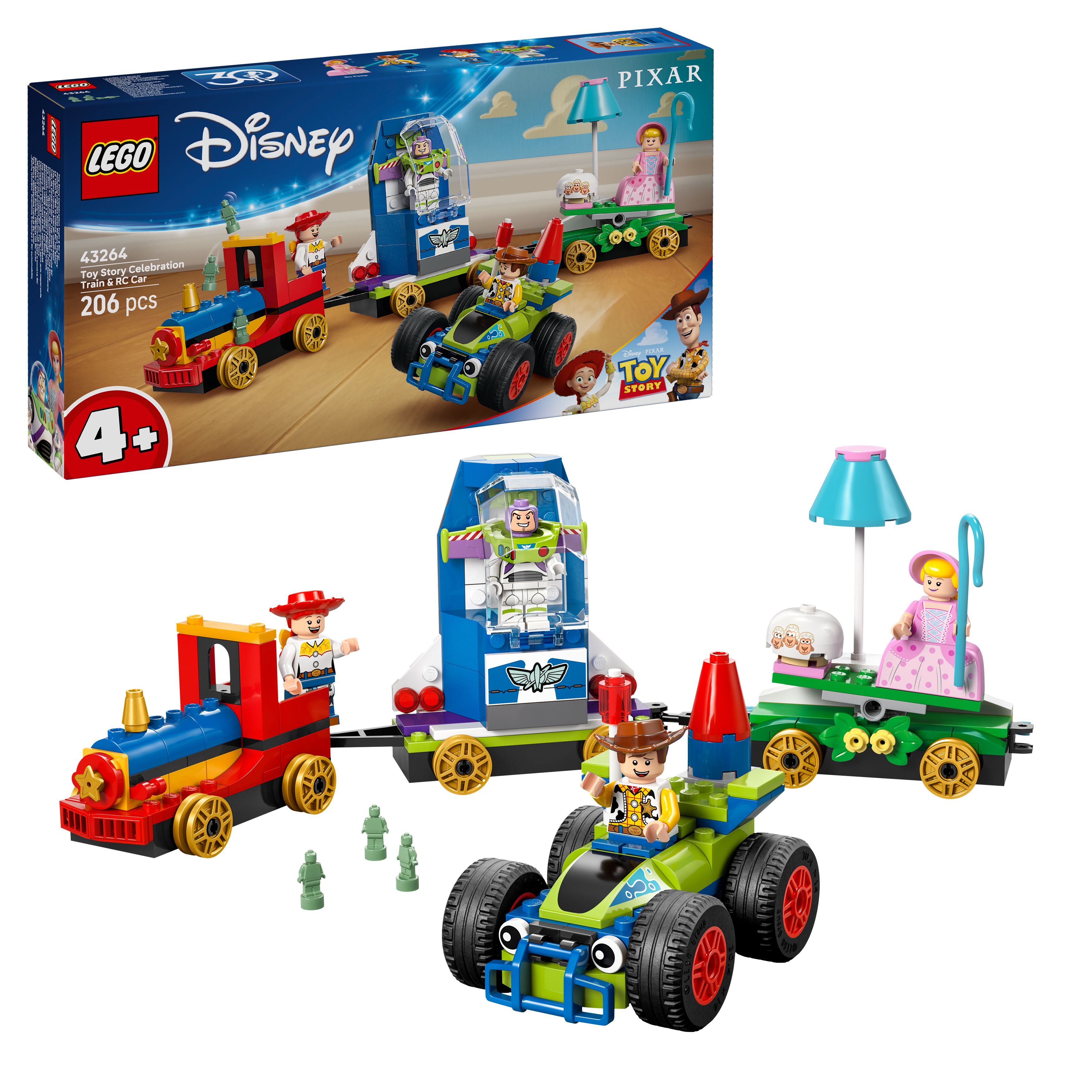 LEGO - Disney a Pixar 43264 Slavnostní vláček a Autíčko z Příběhu hraček