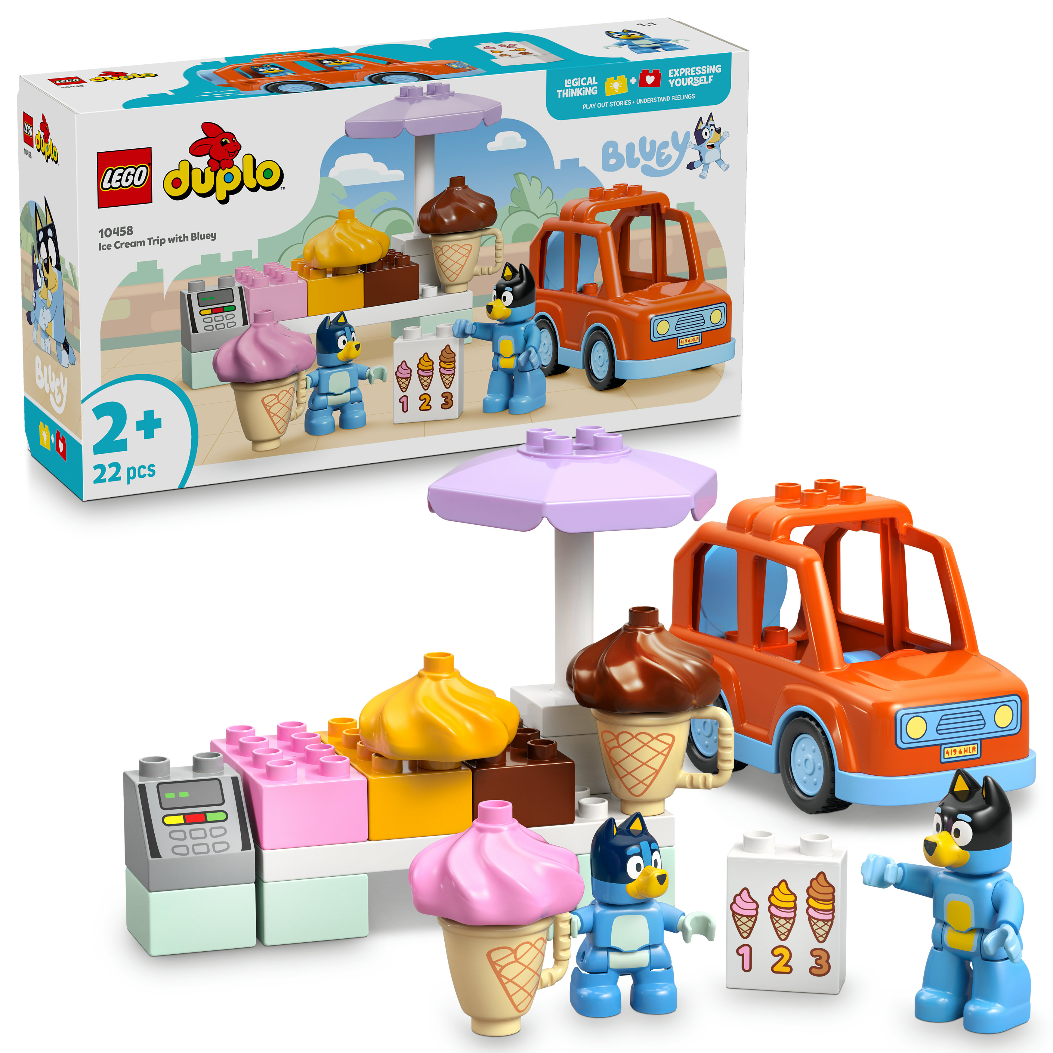 Levně LEGO® DUPLO® 10458 Bluey a výlet na zmrzlinu
