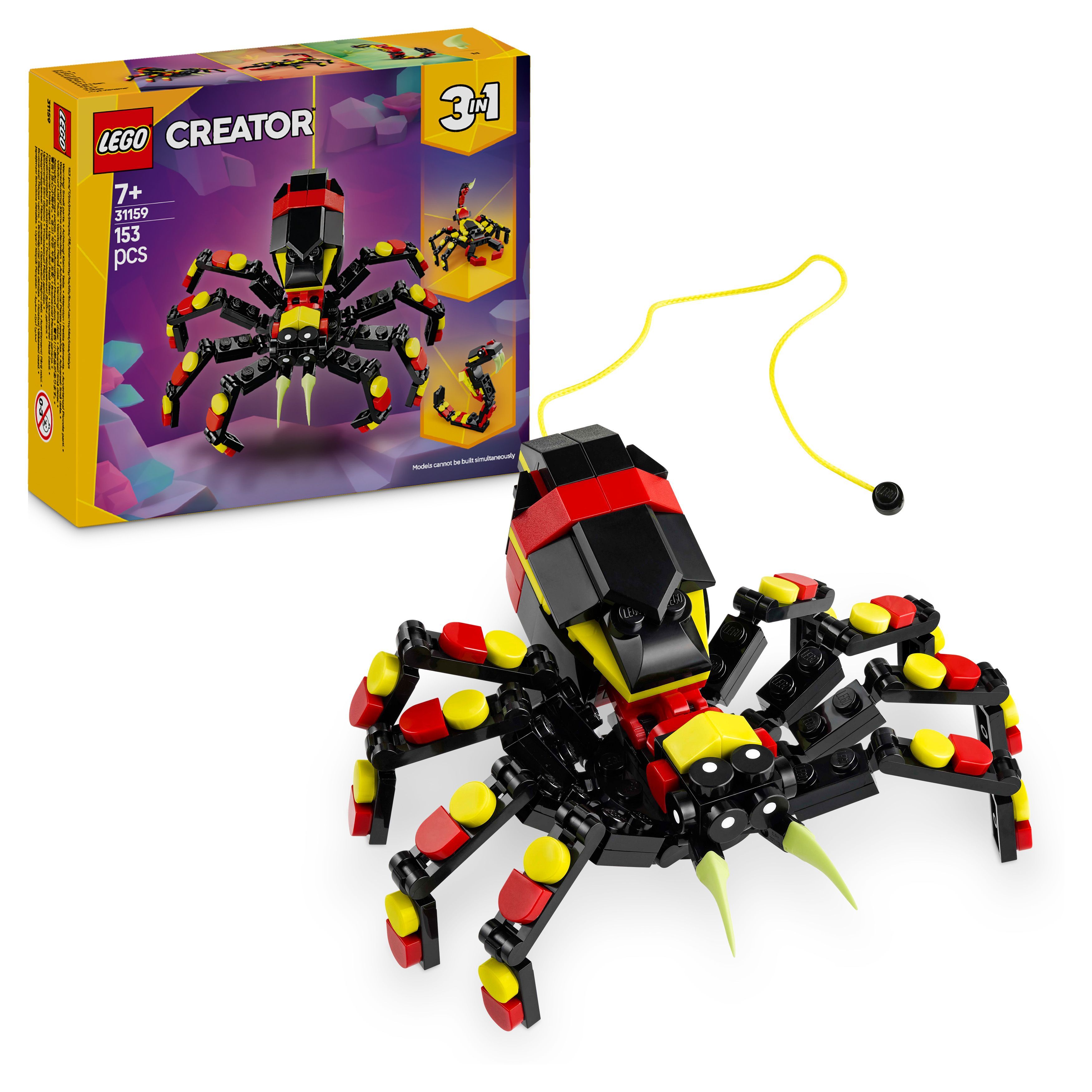 LEGO® Creator 3v1 31159 Divoká zvířata: Překvapivý pavouk