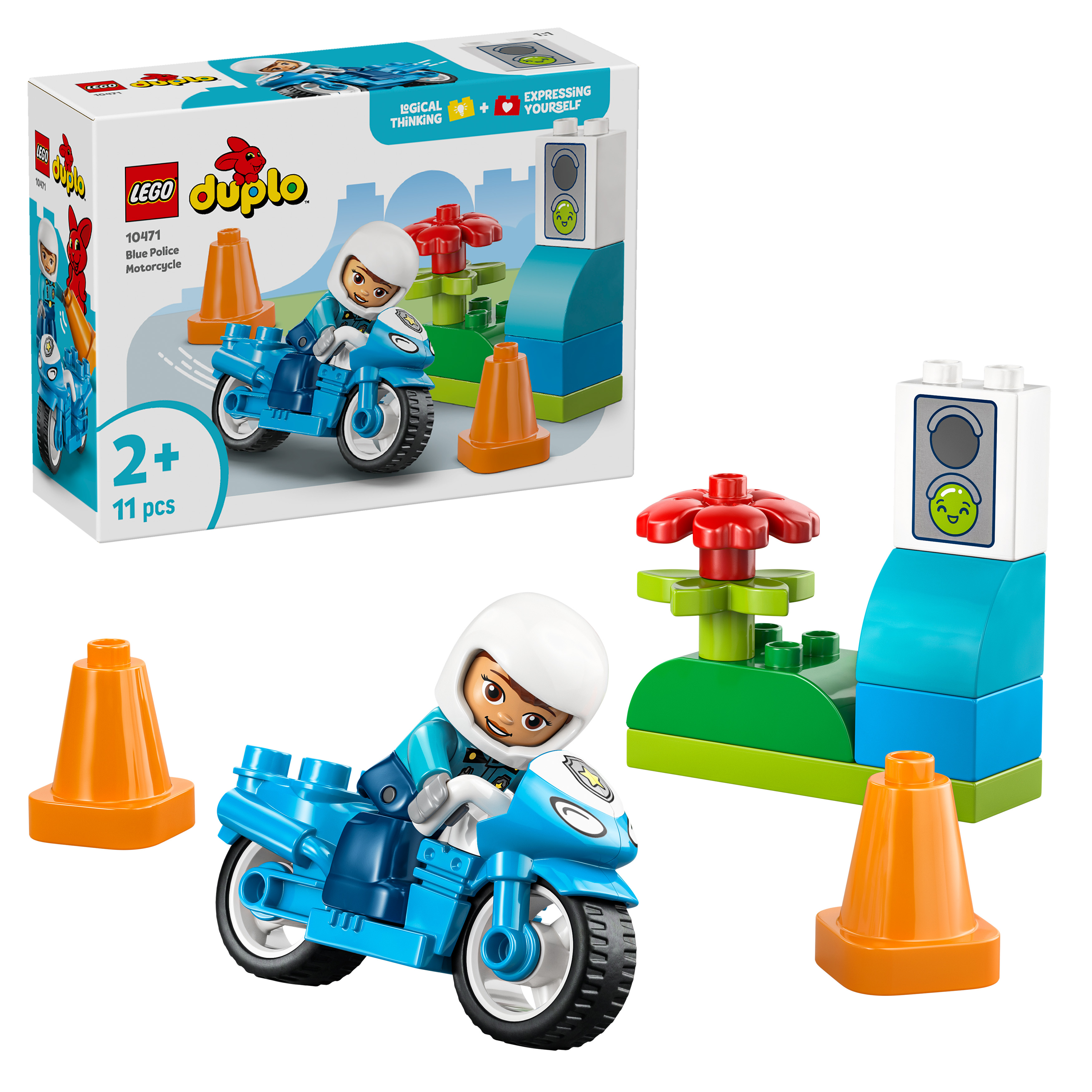 Levně LEGO® DUPLO® 10471 Modrá policejní motorka