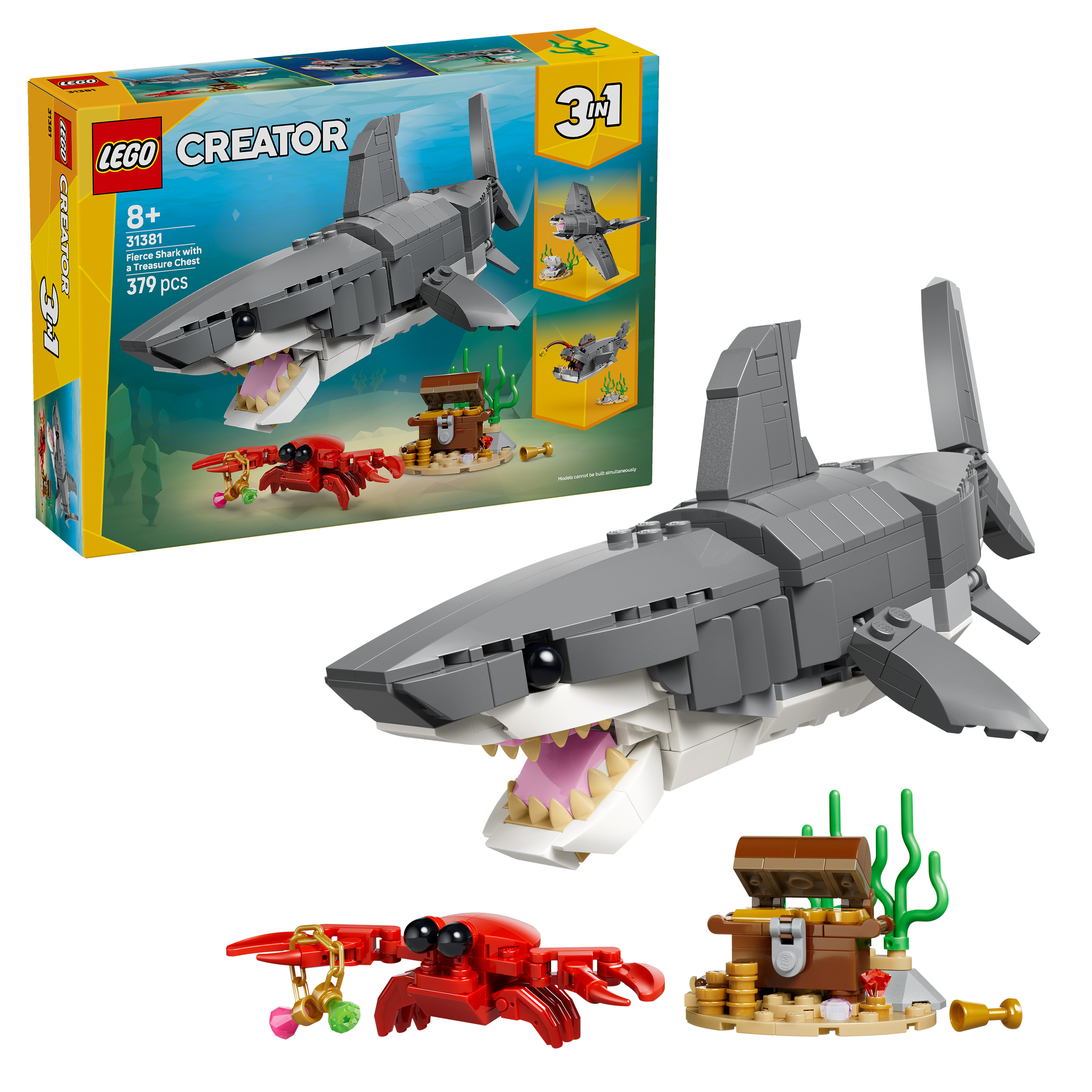 LEGO® Creator 31381 Divoký žralok a truhla s pokladem