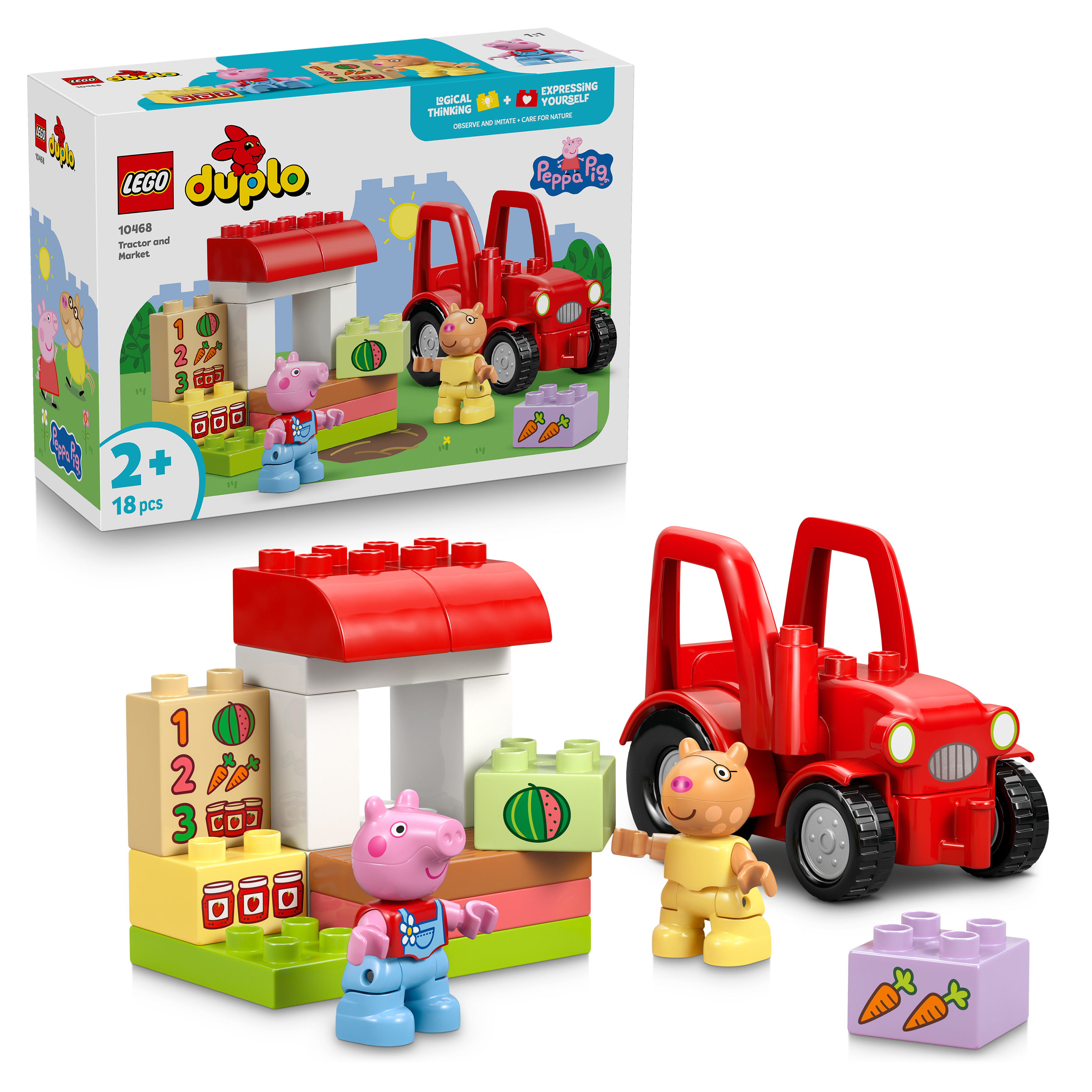 Levně LEGO® DUPLO® Prasátko Peppa 10468 Traktor a tržnice