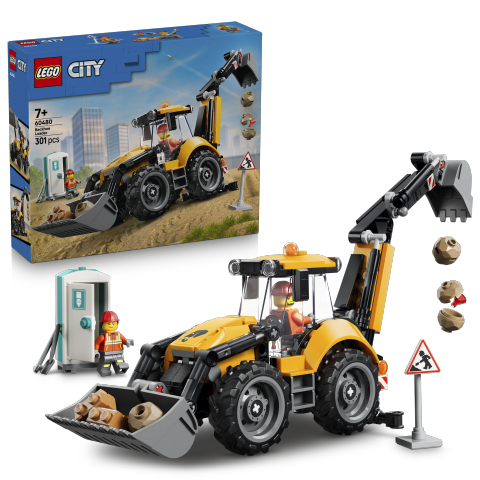 LEGO City 60480 Žlutý nakladač s rypadlem