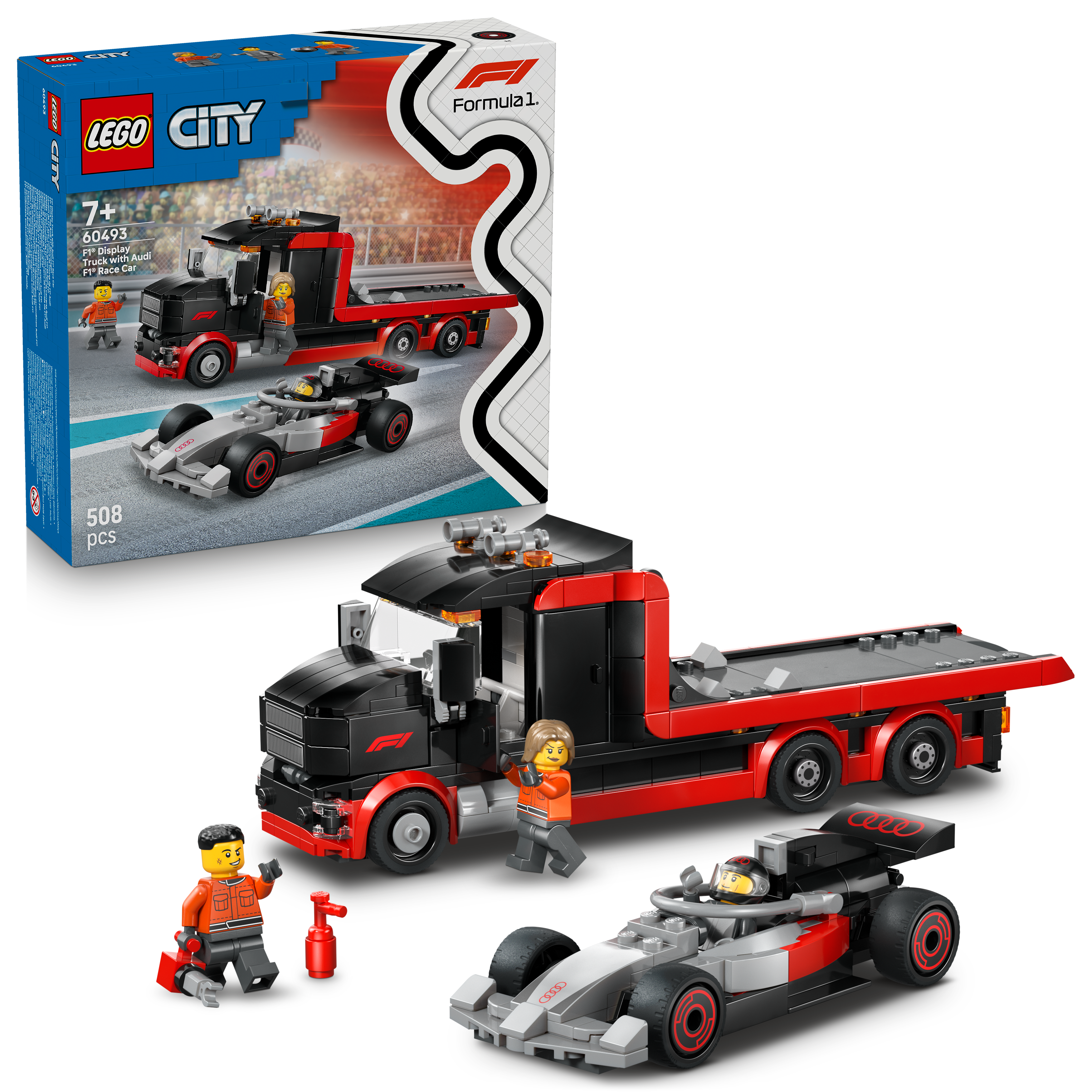 LEGO® City 60493 Výstavní náklaďák F1® se závodním autem Audi F1®