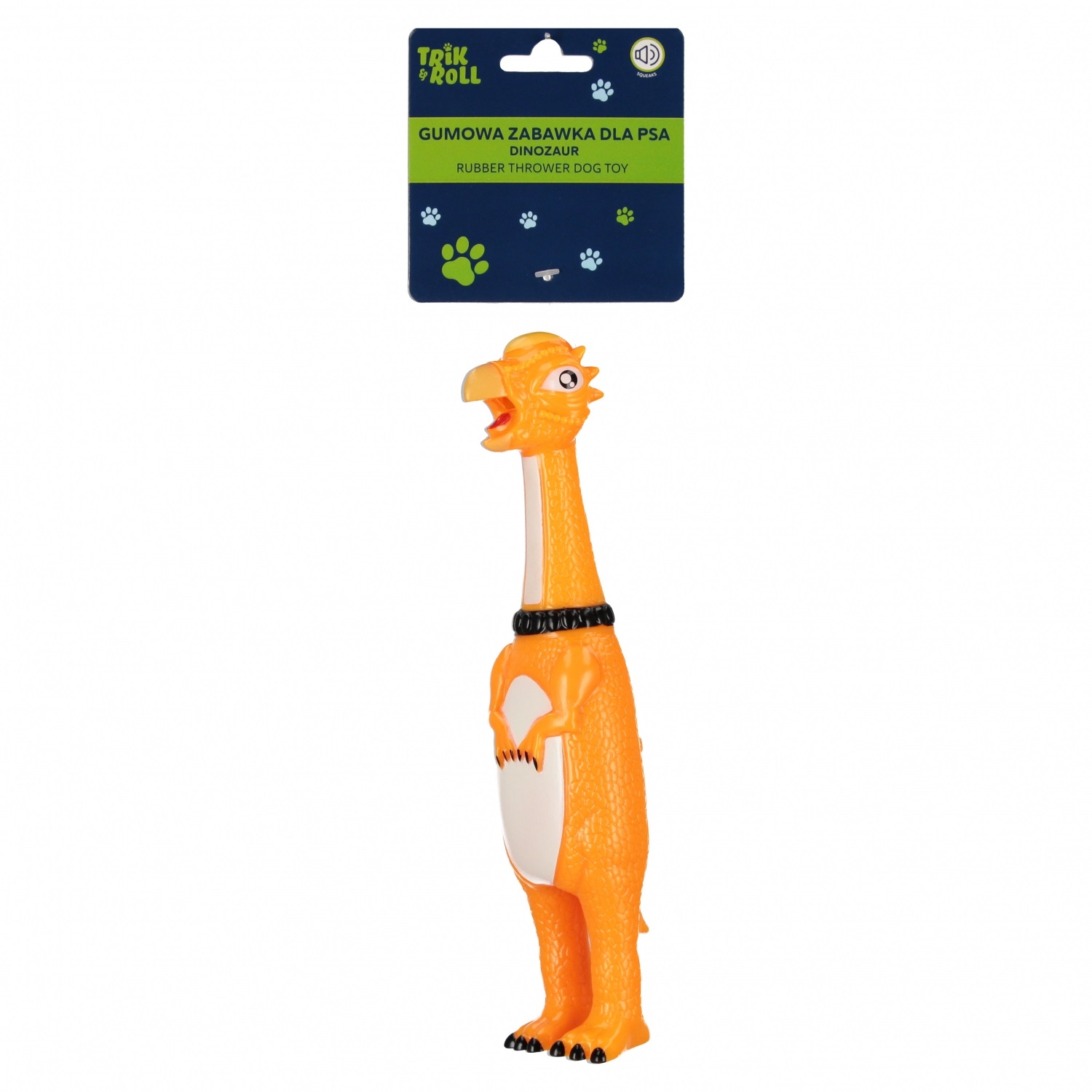 Gumový dinosaurus pro psa s pískátkem