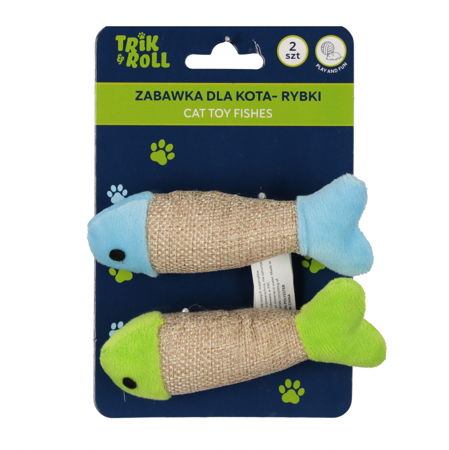 Hračka pro kočku rybičky 2 ks
