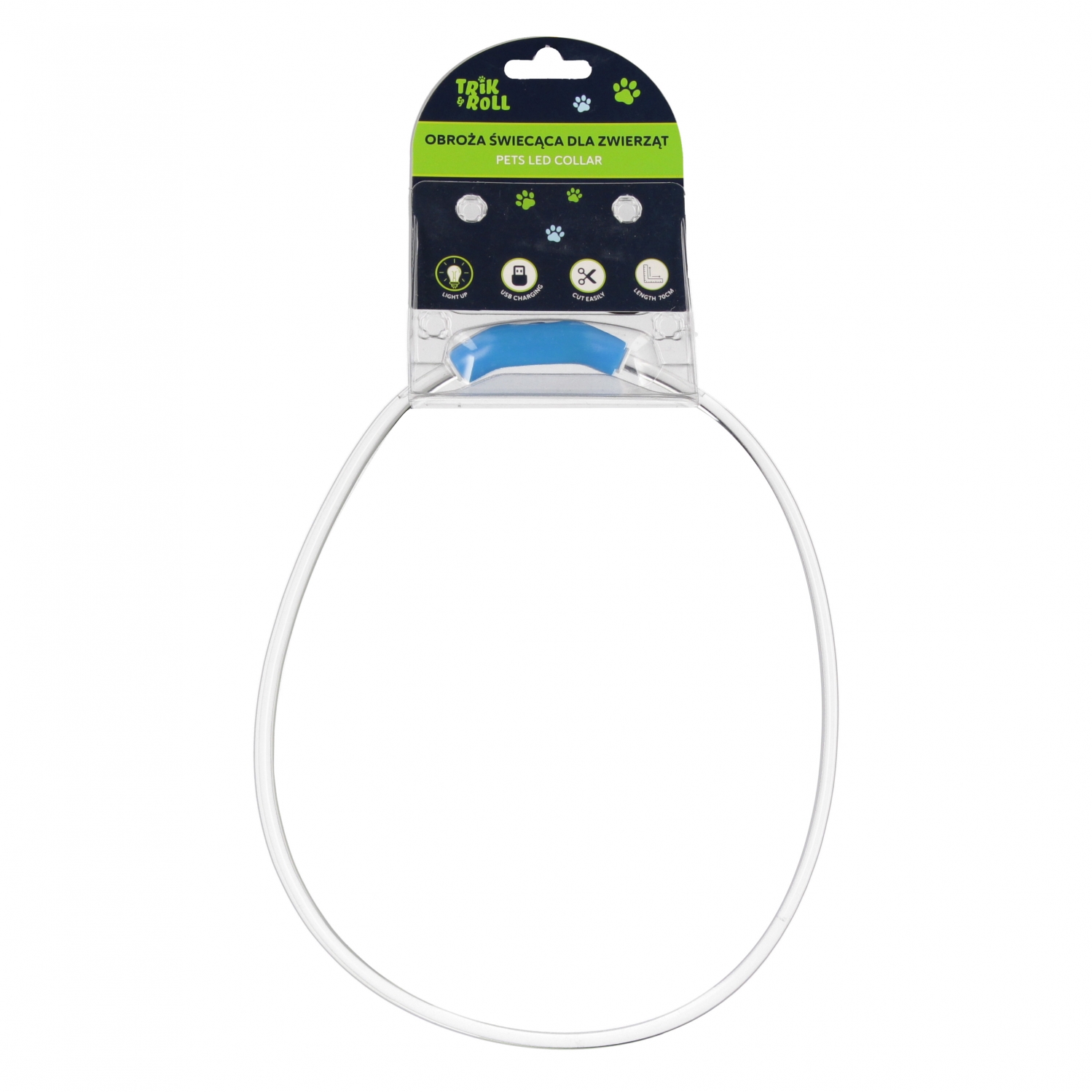 Svítící LED USB obojek pro psa a kočku
