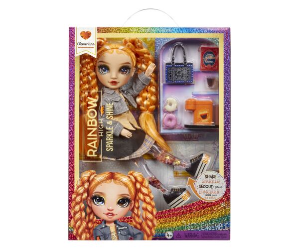 Rainbow High Sparkle & Shine Fashion panenka - Clementine (Orange)