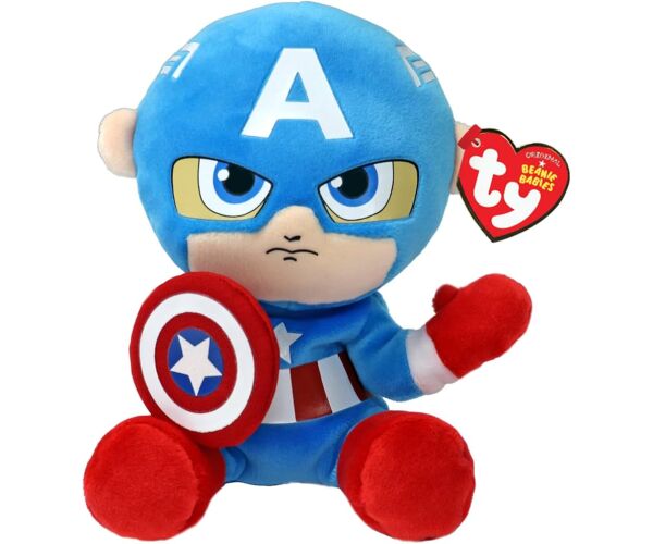 Beanie Babies SOFT Marvel CAPTAIN AMERICA, 15 cm (1)