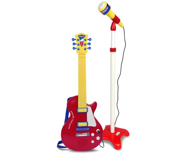 Bontempi Rocková kytara se stojanovým mikrofonem 22,5 x 22,5 x 112 cm