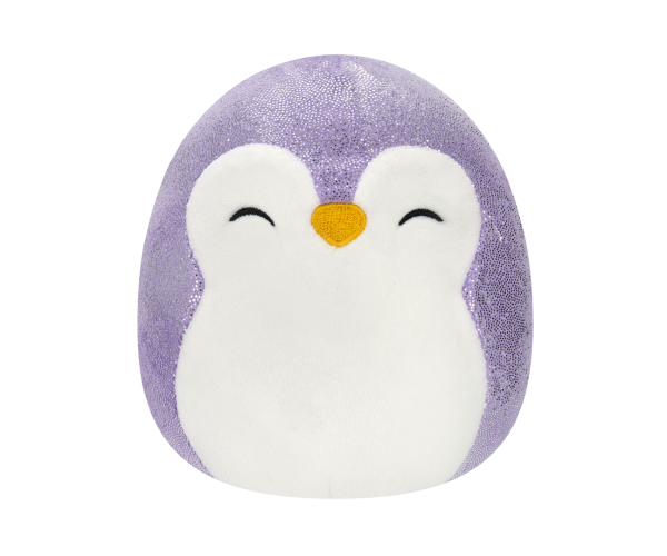 SQUISHMALLOWS Fialový tučňák - Elle, 13 cm