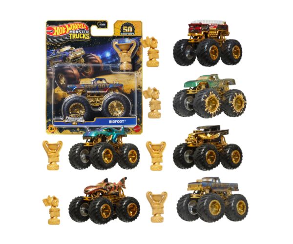 HW MONSTER TRUCKS TROPHY CHAMPIONS ASST