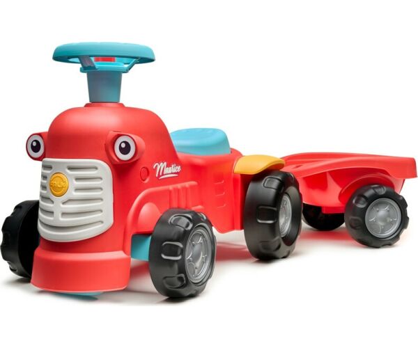 Falk Odrážedlo 900C baby Maurice červený vintage s přívěsem
