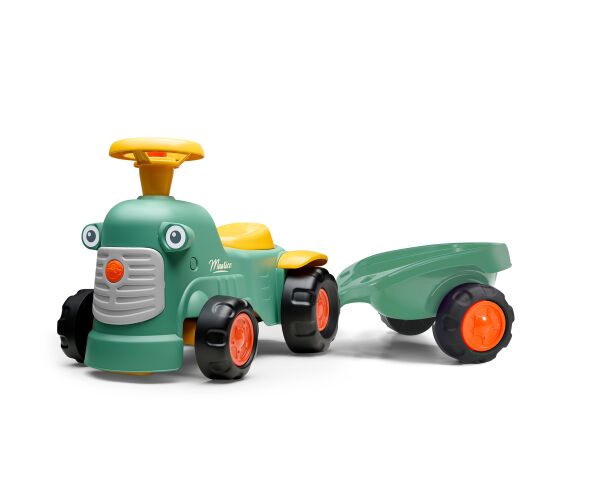 Falk traktor baby Maurice zelený vintage s přívěsem