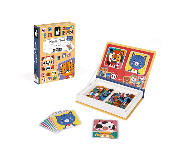 Janod Magnetická kniha Magnetibook Zvířata Puzzle
