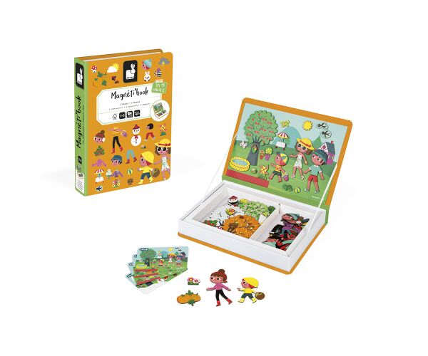 Janod Magnetická kniha Magnetibook Roční období