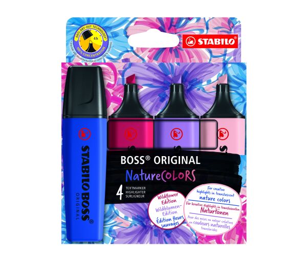 STABILO BOSS ORIGINAL NatureCOLORS Wildflower - 4 ks sada