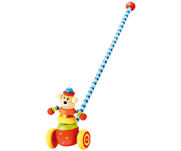 Jezdík medvěd na tyči dřevěný 55cm