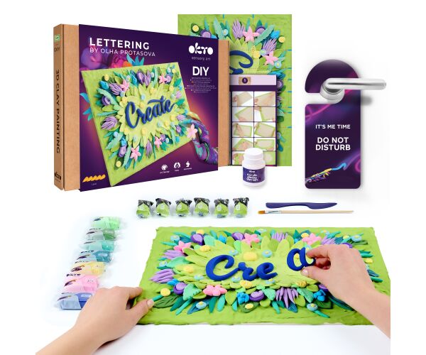 OKTO Lettering Výtvarný set malování hmotou 