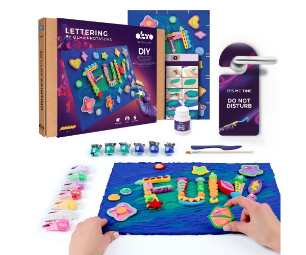 OKTO Lettering Výtvarný set malování hmotou 