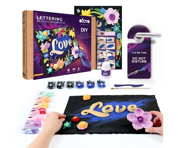OKTO Lettering Výtvarný set malování hmotou 