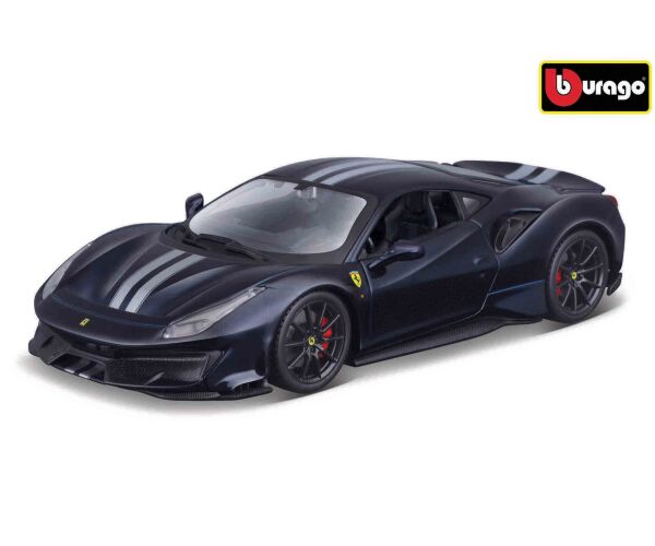 Bburago 1:24 Ferrari  TOP 488 Pista Blue/silver stripe