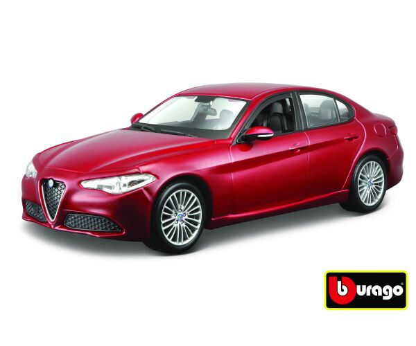 Bburago 1:24 Alfa Romeo Giulia (2016) Metallic červená 18-21080