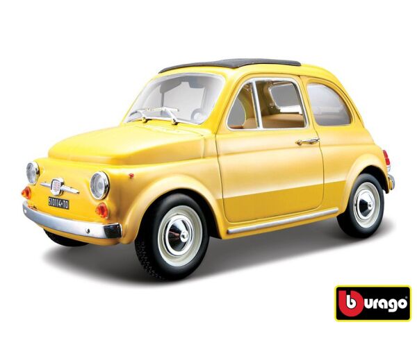 Bburago 1:24 Fiat 500 F 1965 žlutá 18-22098