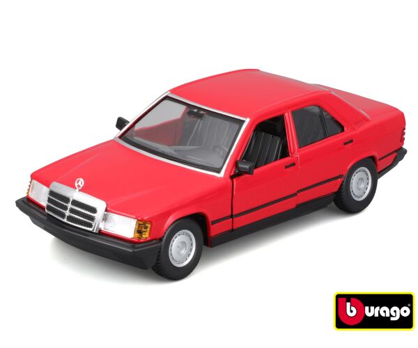 Bburago 1:24 Plus - 1987 Mercedes-Benz 190E - Red