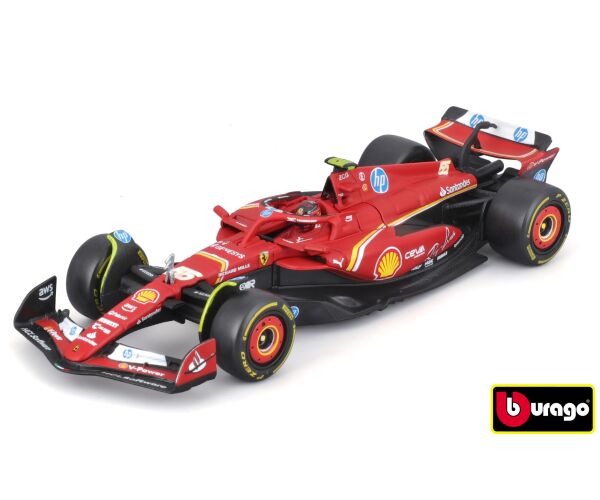 Bburago 1:43 Formula F1 Ferrari Scuderia SF-24 (2024) nr.55 Carlos Sainz  - with driver and decorati