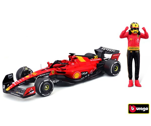 Bburago 1:24 Formula F1 Ferrari Scuderia SF-23 (2023) nr.16 Charles Leclerc  - with driver and decor