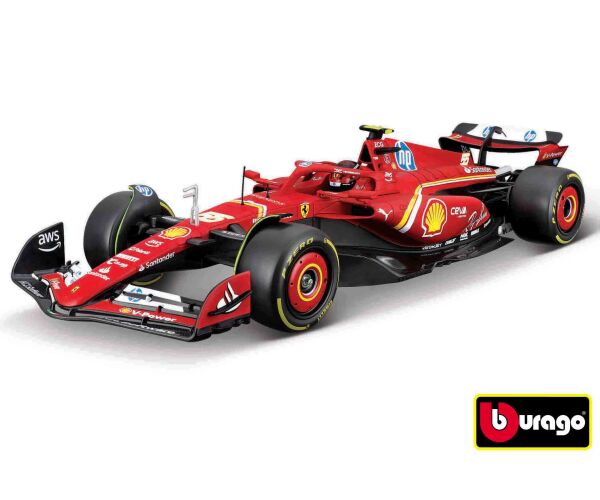 Bburago 1:24 Ferrari F1 Racing Model KIT -SF24 (2024) nr.55 Carlos Sainz with stand