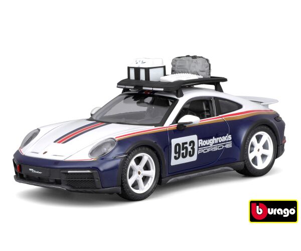Bburago 1:24 Racing - Porsche 911 Dakar - Blue 953 Roughroads