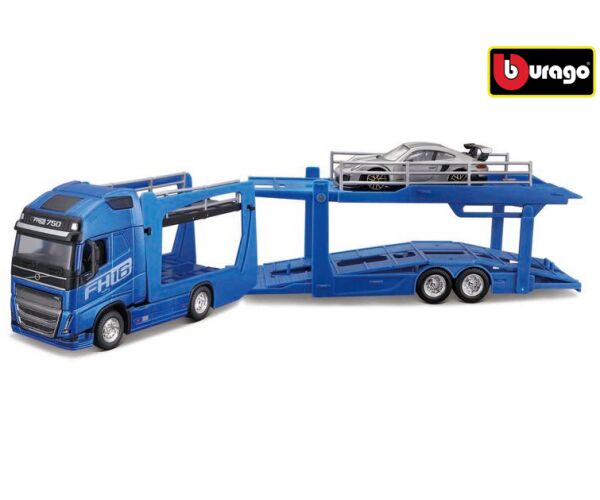 Bburago 1:43 STR FIRE Multicar Carrier - Volvo FH16 w/Porsche 911 GT2 RS