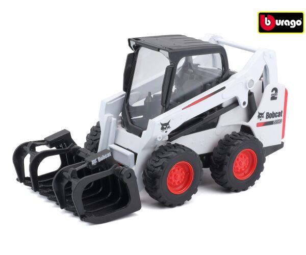 Bburago 10 cm Bobcat S590 Skid-Steer Loader w/grapple