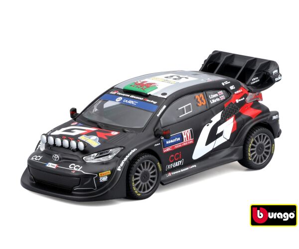 Bburago 1:43 Race Toyota GR Yaris Rally1 Hybrid Nr.33 (Evans) - in decorative box