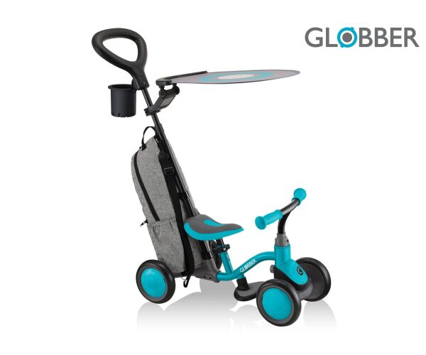 Globber odrážedlo 3v1 Deluxe - Learning Bike 3in1 Deluxe -Teal